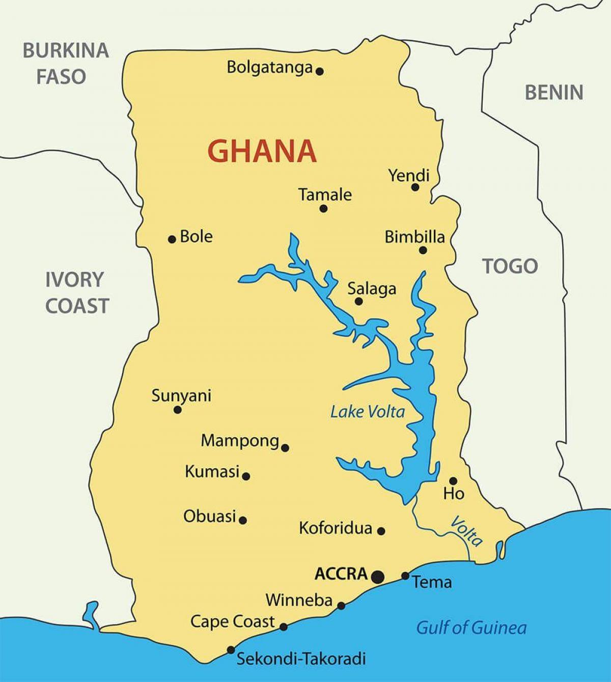 Map Of Africa Ghana Political Map Of Ghana Map Of Political Ghana ...