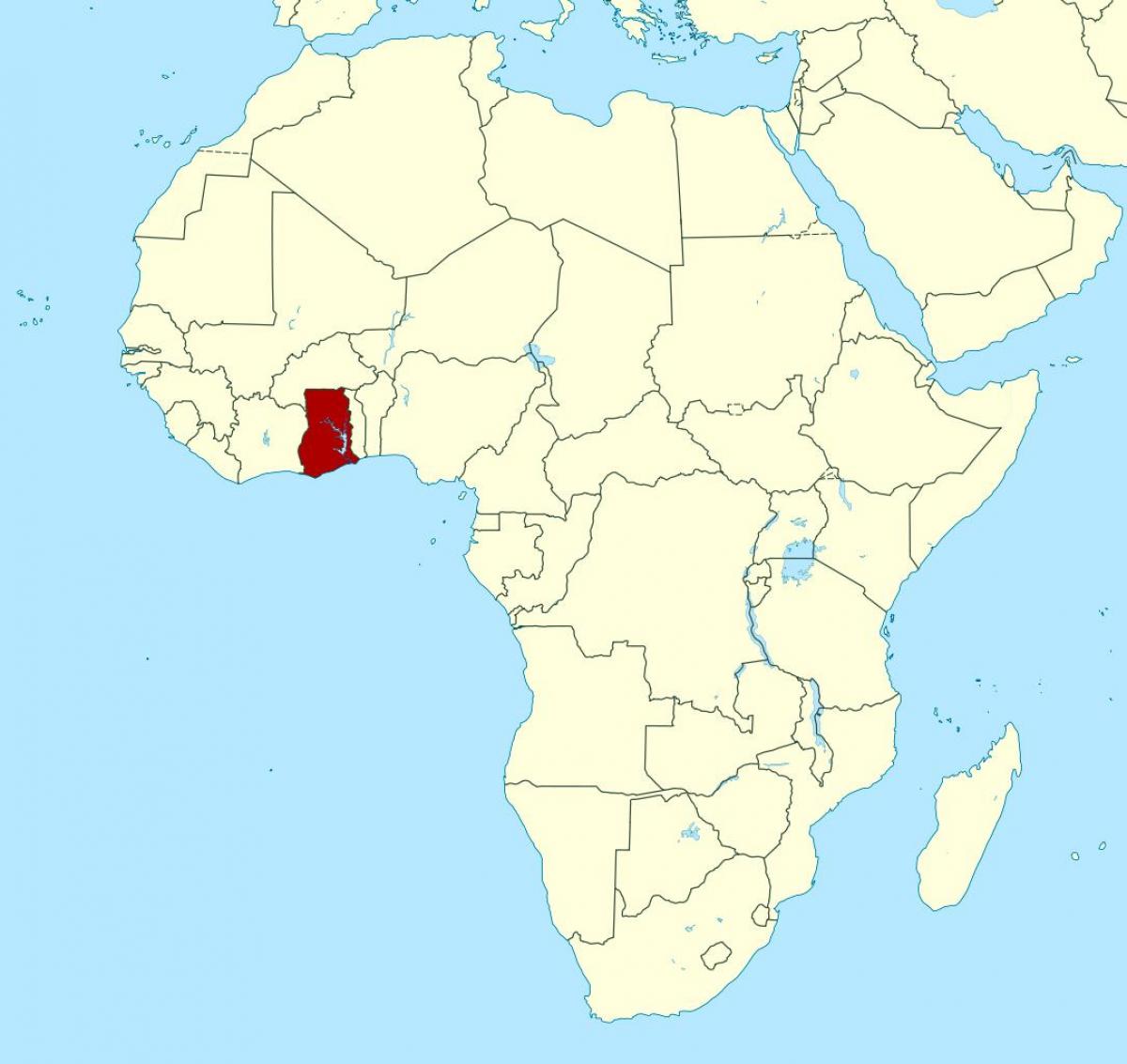 mapa da áfrica mostrando gana